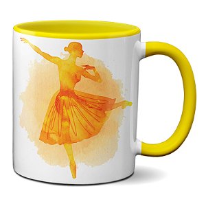 Caneca Ballet Rubies Xícara Presente Bailarina Colorida