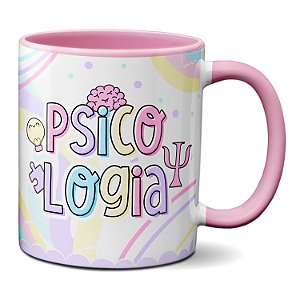 Caneca Psicologia Profissão Psicóloga Presente Criativo Fem
