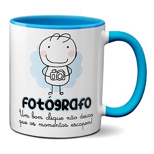 Caneca Fotógrafo Um Bom Clique Para Momentos Não Escaparem