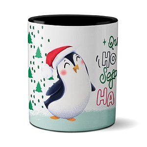 Caneca Pinguim Que Seu Ho-Ho-Ho Seja Repleto De Ha-Ha-Ha