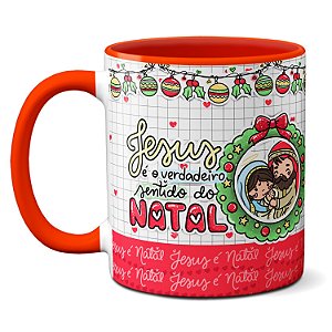 Caneca Natal É Tempo De Partilhar Amor Jesus O Sentido Natal