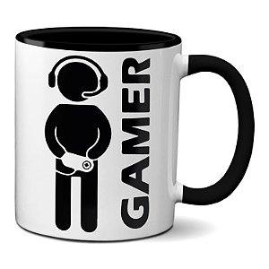 Caneca Gamer Player Jogando HeadSet Presente Nerd