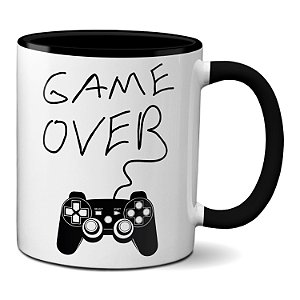 Caneca Game Over Controle PS Presente Criativo Nerd Geek