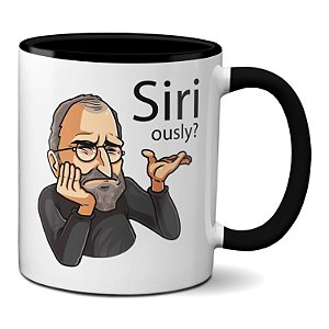 Caneca Engraçada Steve Jobs Siri Ously Apple Xícara Criativa