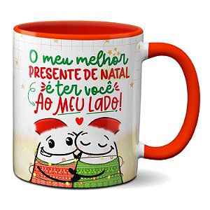 Caneca Natal Flork Melhor Presente é Você ao Meu Lado