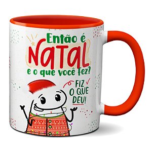 Caneca Presente Natal Engraçado Flork Fiz O Que Deu Xícara