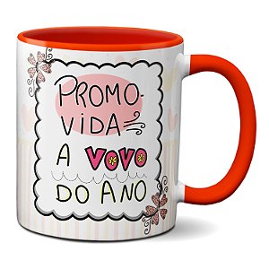 Caneca Promovida A Vovó Do ano Feliz Dia Dos Avós