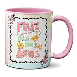 Caneca De Cafezinho Com Amor Presente Feliz Dia Dos Avós