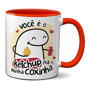 Caneca Flork Namorados Você É O Ketchup Na Minha Coxinha