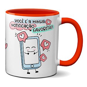 Caneca Feliz Dia Dos Namorados Minha Notificação Favorita