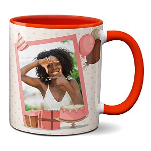 Caneca Feliz Aniversário Com Foto Sonhos Sejam Realizados