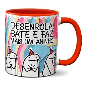 Caneca Meme Flork Feliz Aniversário - Parabéns para Tu