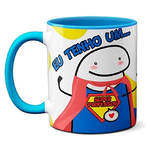 Caneca Criativa Meme Flork Tenho Um Super Professor Presente