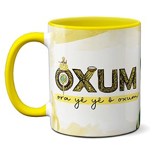 Caneca Orixá Oxum Deusa Do Ouro Ora Yê Yê Ô Oxum Presente