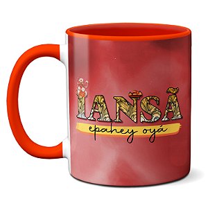 Caneca Iansã Guerreira Valente Orixá Dos Ventos Tempestades