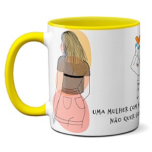 Caneca Mulher Com Saúde Mental Não Quer Guerra Com Ninguém