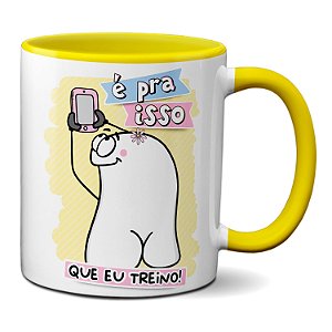 Caneca Flork Meme Foto Glúteos É Pra Isso Que Eu Treino