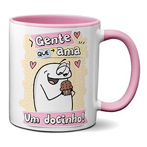Caneca Flork Gente Que Ama Um Docinho Presente Fofinho