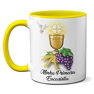 Caneca Minha Primeira Eucaristia Comunhão Com Nome e Data