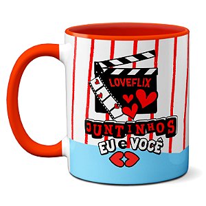Caneca Namorados Fofos Amo Nossas Noites De Filmes E Risadas