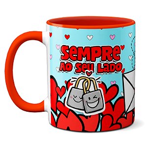 Caneca Namorados Te Amo Sempre Ao Seu lado Cadeados Fofos
