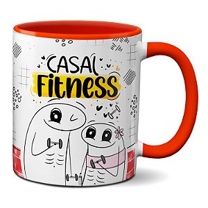 Caneca Flork Dia Dos Namorados Presente Fofo Casal Fitness