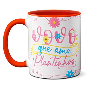 Caneca Fofinha Presente Para Vovó Que Ama Plantinhas