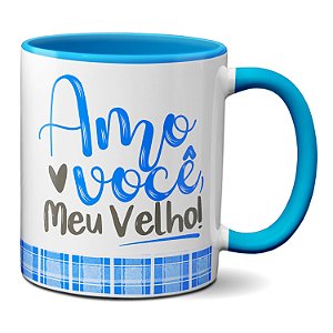Caneca Fofa Para Presente Pai Avô Amo Você Meu Velho!