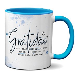 Caneca Professor Gratidão Toca o Coração do Aluno Xícara