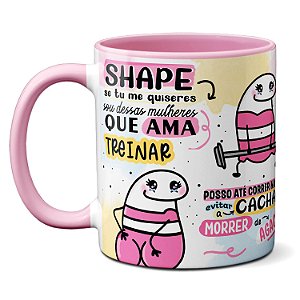 Caneca Engraçada Shape Se Tu Quiseres Música Mulher Academia