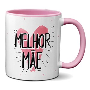 Caneca Dia das Mães Presente para a Melhor Mãe Coração Fofo