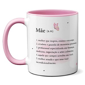 Caneca Dia das Mães Significado Mãe: Ensina Encoraja Guardiã