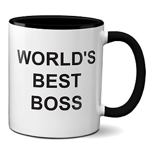 Caneca Worlds Best Boss The Office Xícara Engraçada Presente