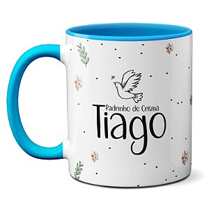 Caneca Convite Padrinho de Crisma COM Nome Escolhemos Você