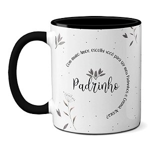 Caneca Aceita ser Meu Padrinho de Crisma? Convite Escolhemos Você