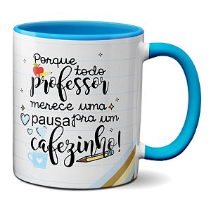 Caneca Divertida Professor Merece Pausa Para Cafezinho