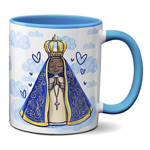 Caneca Padroeira Nossa Senhora Aparecida Guie Meus Passos