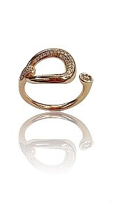 Anel Oval Cravejado