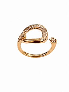 Anel Oval Cravejado