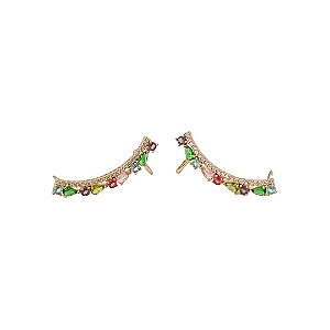 Brinco Ear Cuff Colorido