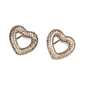 Brinco Coração Cravejado
