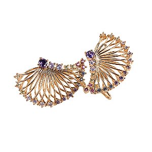 Brinco Ear Cuff Asa Colorido