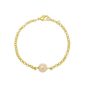 Pulseira Elo e Pérola Barroca