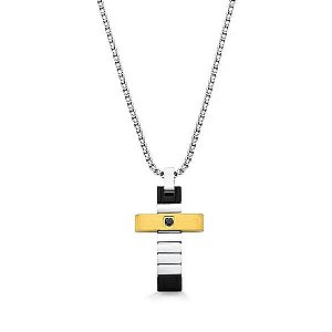 Colar Pingente Cruz Dourado