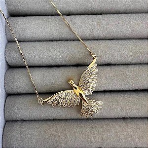 Colar Espírito Santo Banhado a Ouro 18K