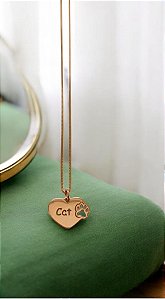 Colar Pingente Coração Cat