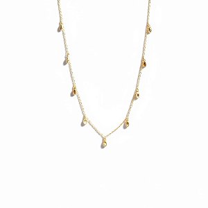 Colar Longo Medalhas Douradas