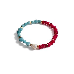 Pulseira Colorida com Pérola