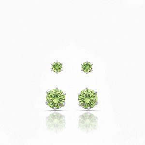 Dupla de Brincos Ponto de Luz Green Light