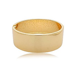Bracelete Maxi Liso Redondo Ouro 18K